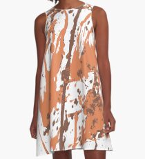 Color blot spots orange A-Line Dress