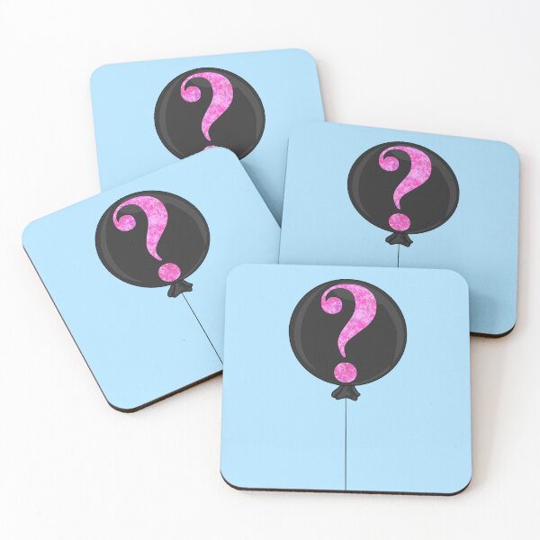Item preview, Pink Confetti Gender Reveal Balloon With Blue Background  designed and sold by missmann.