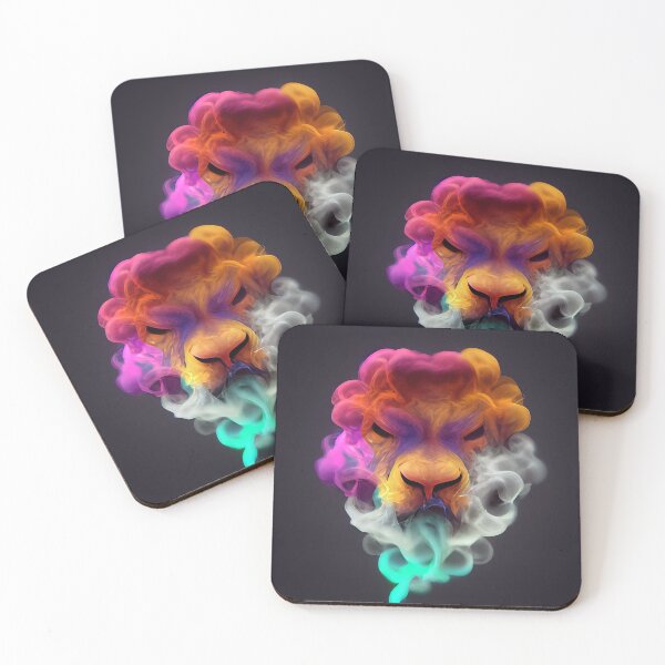 Item preview, Lion in Smoke Form 3 - Created by A.I. designed and sold by Created-by-AI.