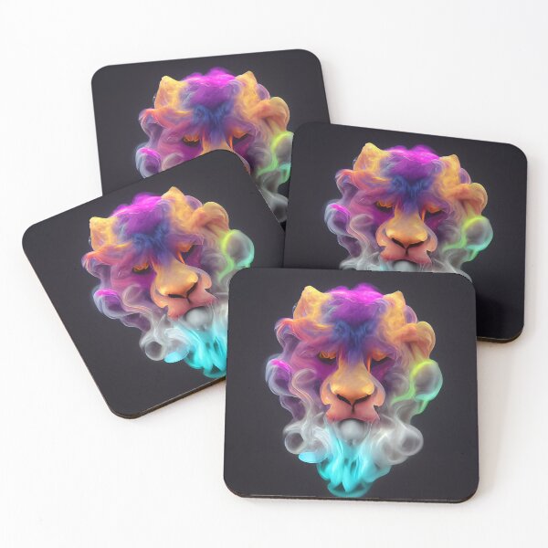 Item preview, Lion in Smoke Form 4 - Created by A.I. designed and sold by Created-by-AI.