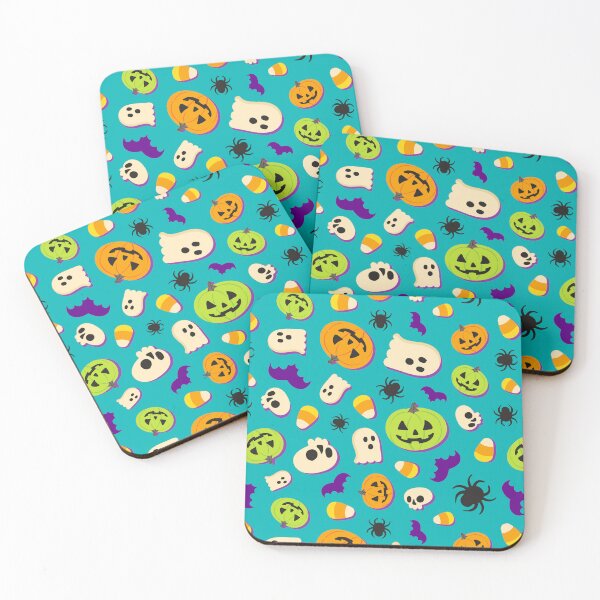 Item preview, Halloween Fun Aqua Green Pattern designed and sold by Etienne Ranc.