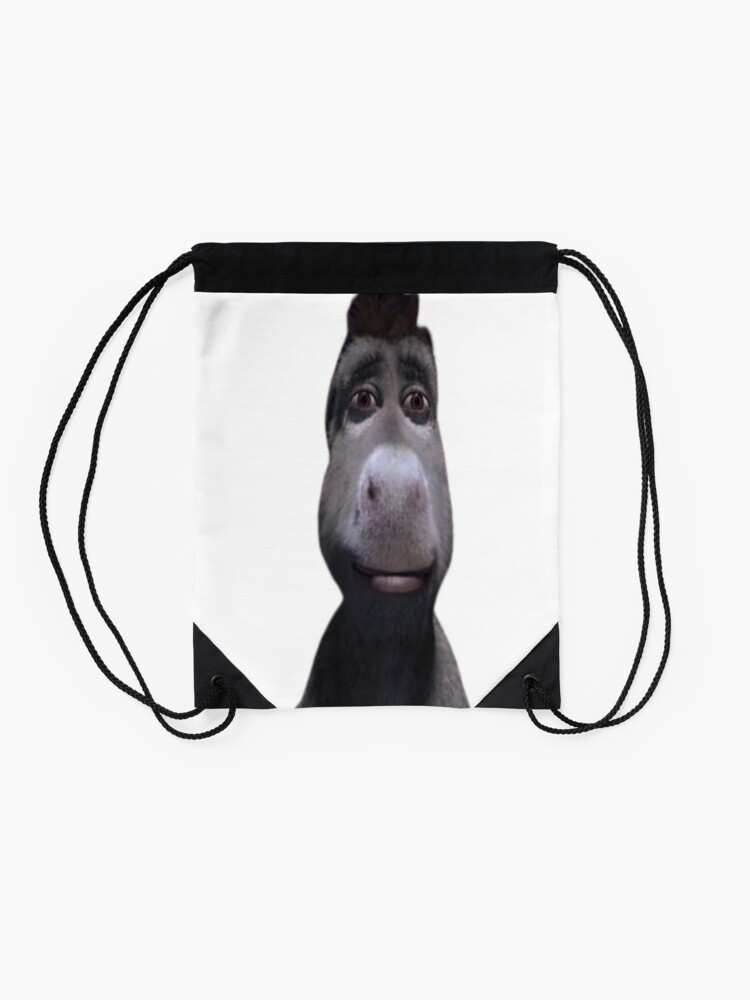 Burro de shrek filme mochila cordão saco equitação escalada ginásio saco burro  shrek meme engraçado ogre fiona filme verde pântano - AliExpress