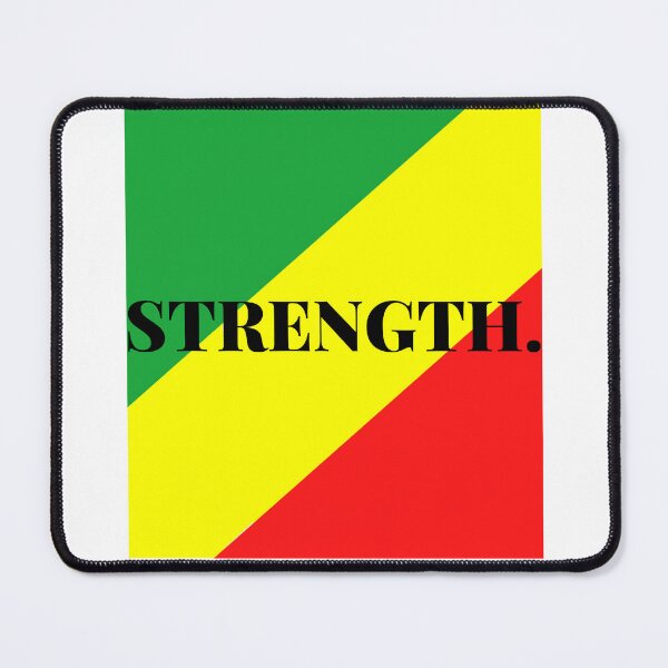 Item preview, Inspirational words: STRENGTH (African flag) designed and sold by AfricanProverbs.