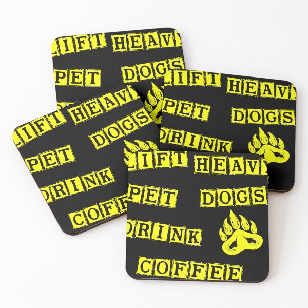 Item preview, lift heavy pet dogs drink coffee designed and sold by ismdesigner.