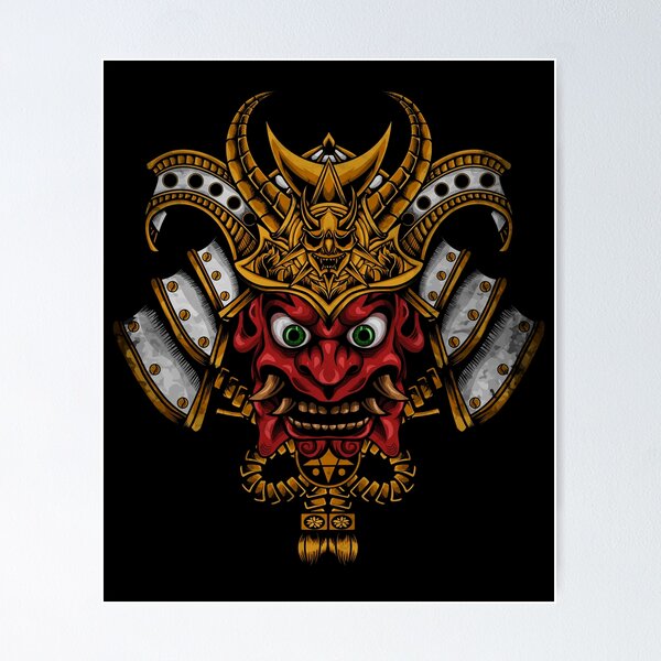 Hannya Smile Now Cry Later - Unique & Modern Ready to Hang Canvases