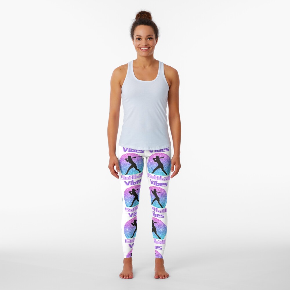 Cute Custom Color Fastpitch Softball Player Sports Leggings, Zazzle