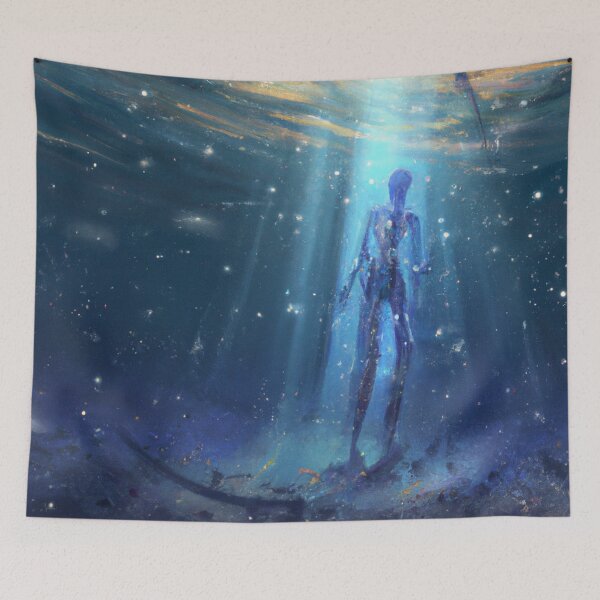 Item preview, Skeleton Walking Inside the Ocean Underwater designed and sold by Parag's Travel Shop.