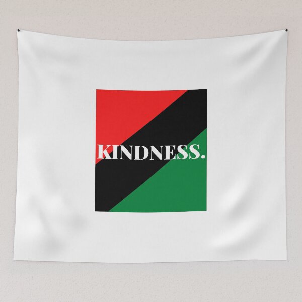 Item preview, Inspirational words: KINDNESS (Pan-African flag) designed and sold by AfricanProverbs.