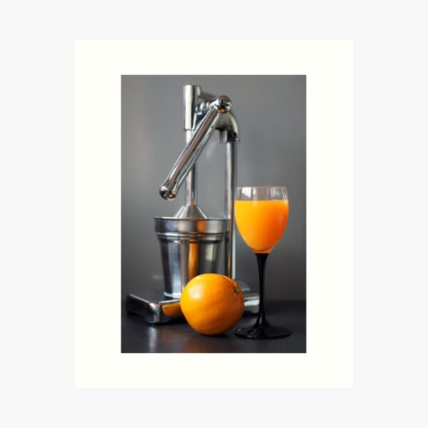 orange juice and press Art Print
