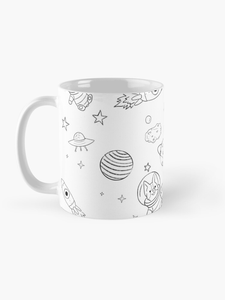 Alternate view of Corgi Astronaut in Space Coffee Mug