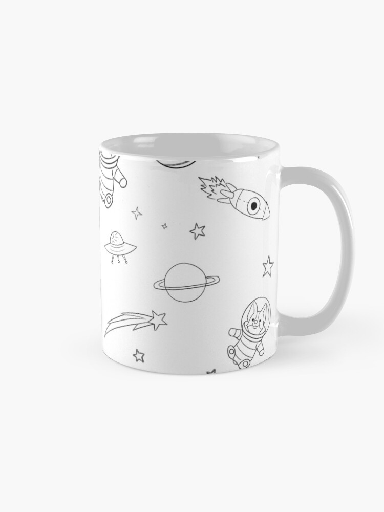 Alternate view of Corgi Astronaut in Space Coffee Mug