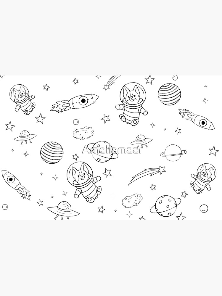 Corgi Astronaut in Space by Ameliamaar