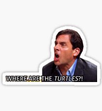 where are the turtles Sticker