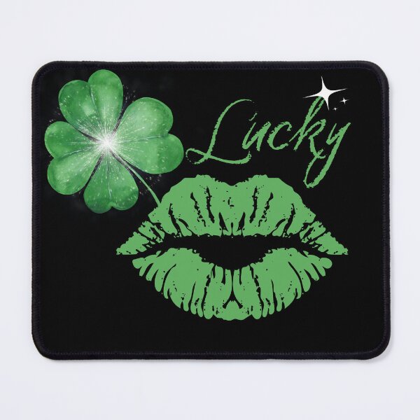 Item preview, Lucky Green Fourleaves Clover Lips designed and sold by kubix81.