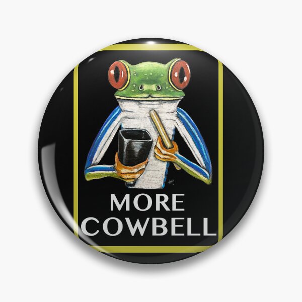 Item preview, More Cowbell Frog designed and sold by GardenPartyArt.