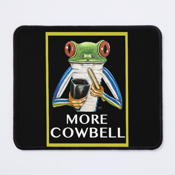 Item preview, More Cowbell Frog designed and sold by GardenPartyArt.
