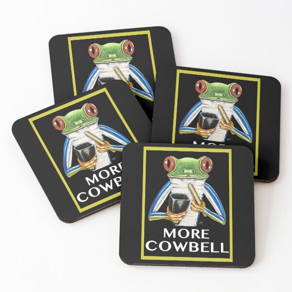Item preview, More Cowbell Frog designed and sold by GardenPartyArt.