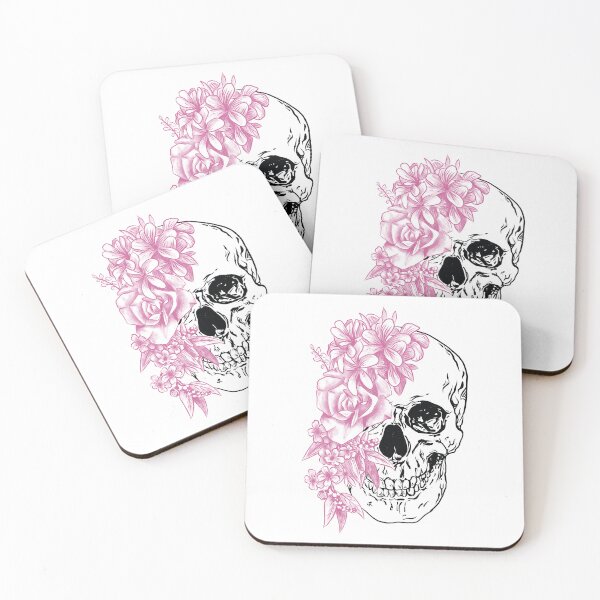 Item preview, Skull and flowers designed and sold by babybenz.