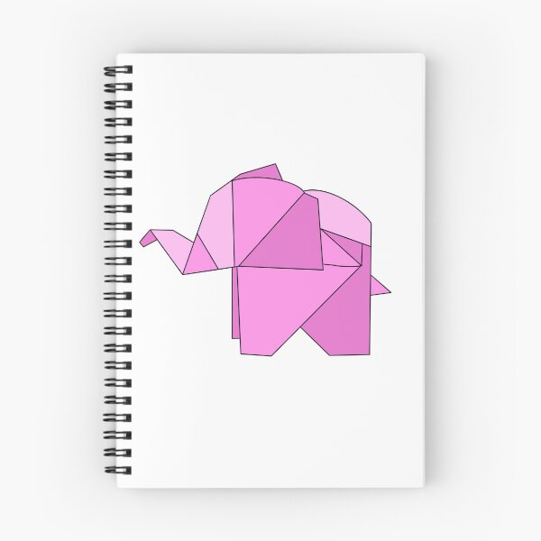 Aperçu de l'œuvre Éléphant origami rose créée et vendue par CalliesArt.