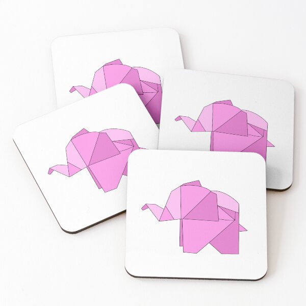 Item preview, Pink origami elephant  designed and sold by CalliesArt.
