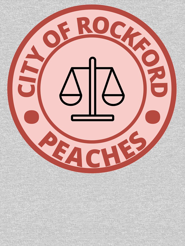 City of Rockford Peaches Fitted T-Shirt for Sale by Redbubbox