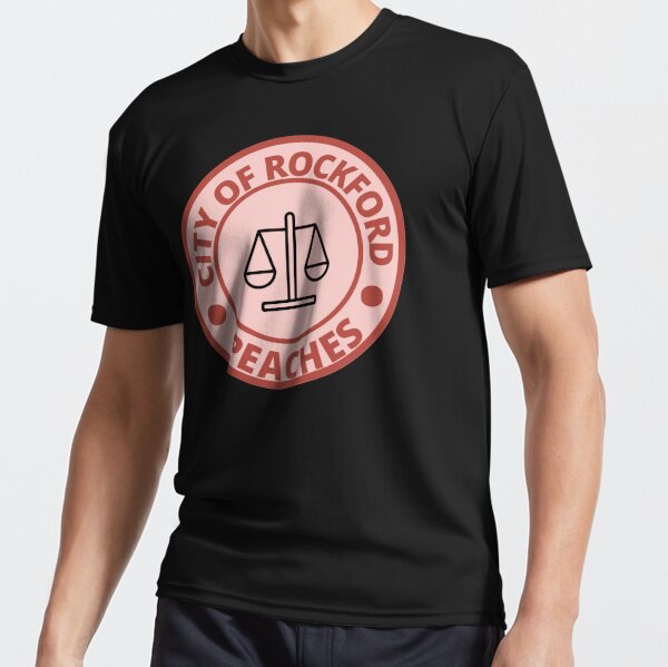 City of Rockford Peaches Fitted T-Shirt for Sale by Redbubbox