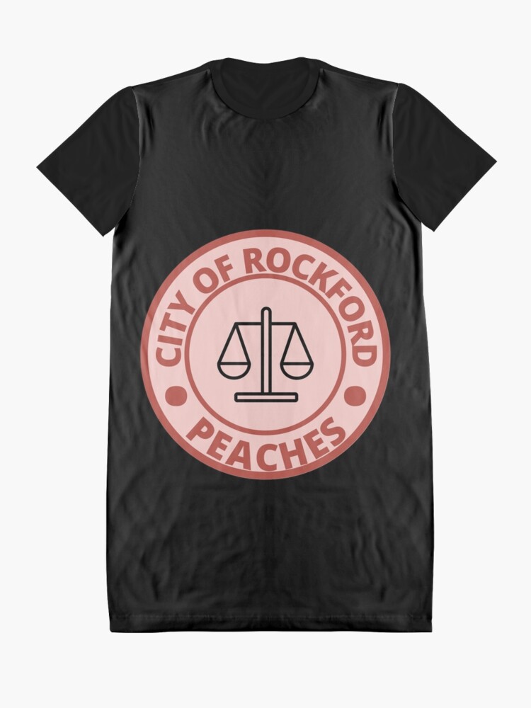 City of Rockford Peaches Fitted T-Shirt for Sale by Redbubbox