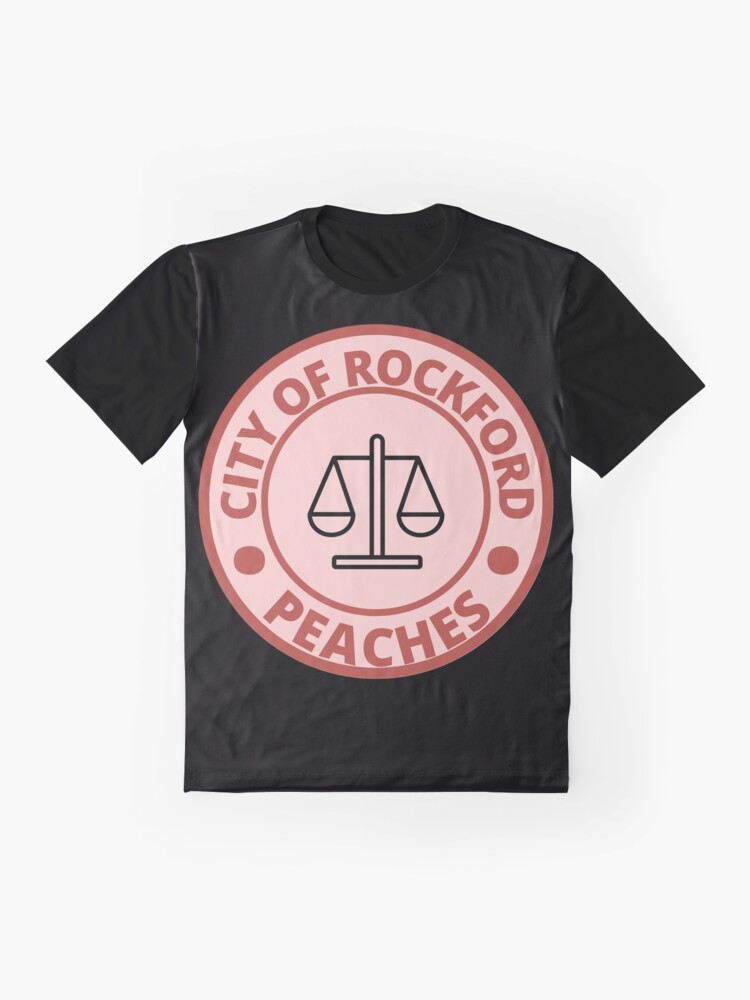 City of Rockford Peaches Fitted T-Shirt for Sale by Redbubbox