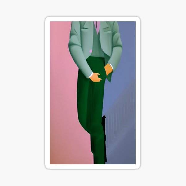 Man in mint suit 4 Sticker