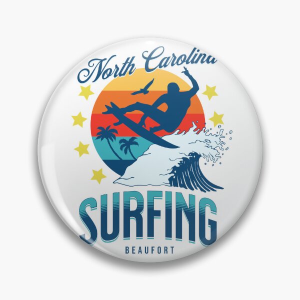 Artikelvorschau, Surfen in North Carolina und Strand von Beaufort. Zeigen Sie Ihren Stolz mit unserem einzigartigen Design und zeigen Sie einen der besten Orte zum Surfen in den USA. Beste Sportaktivität in Beaufort NC! entworfen und verkauft von gratefulshop.