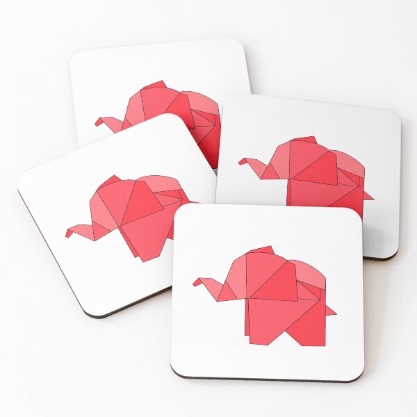 Item preview, Red origami elephant  designed and sold by CalliesArt.