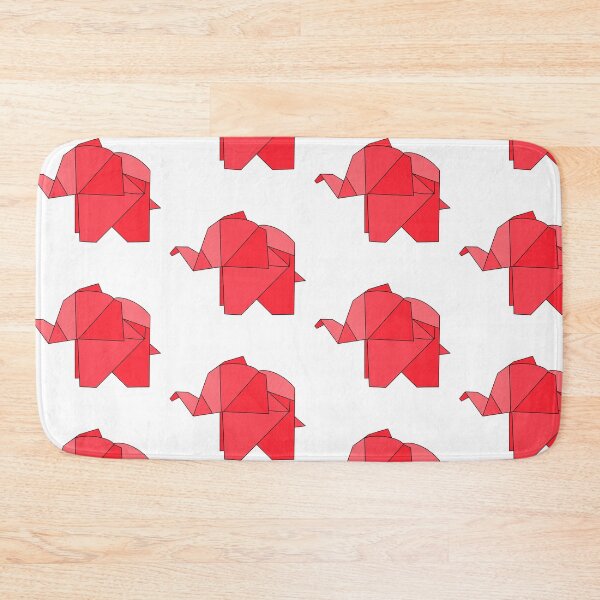 Item preview, Red origami elephant  designed and sold by CalliesArt.