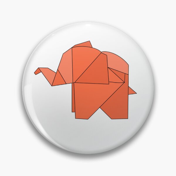Item preview, Orange origami elephant  designed and sold by CalliesArt.
