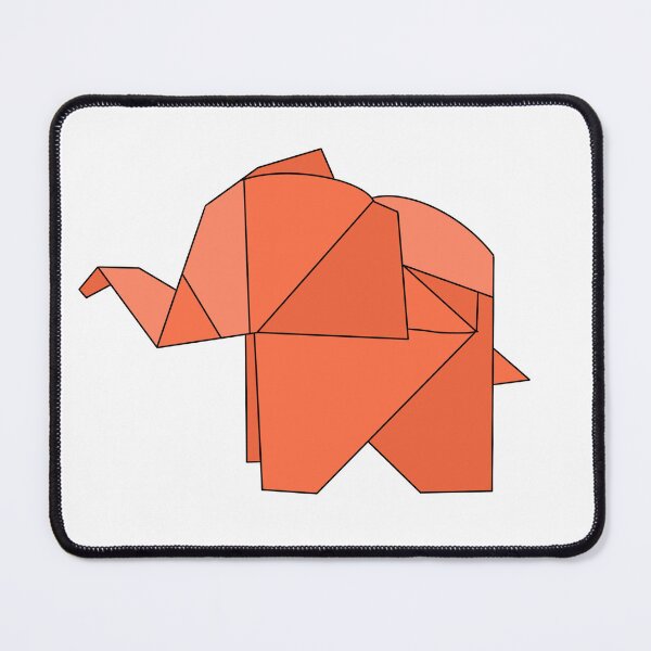 Item preview, Orange origami elephant  designed and sold by CalliesArt.
