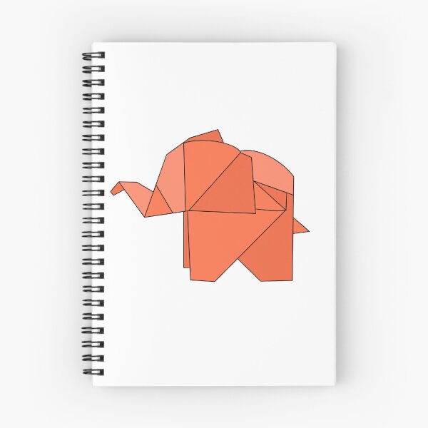 Item preview, Orange origami elephant  designed and sold by CalliesArt.