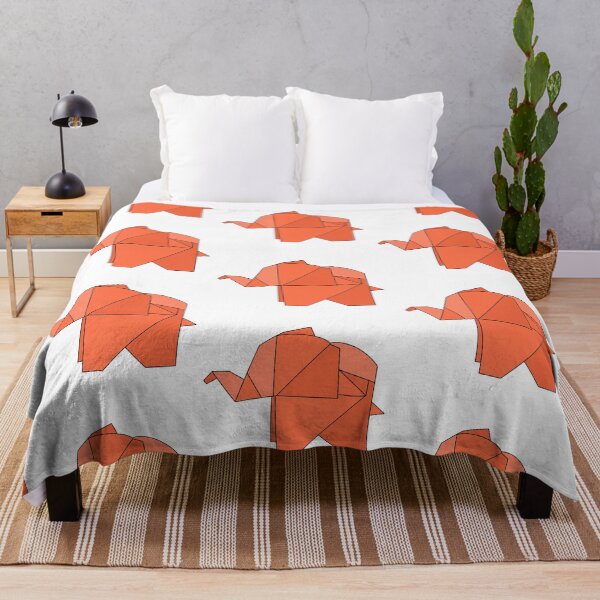 Item preview, Orange origami elephant  designed and sold by CalliesArt.