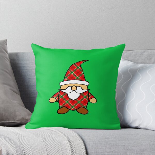 Item preview, Cute Cartoon Gnome Red Green Plaid Pattern designed and sold by Almdrs.