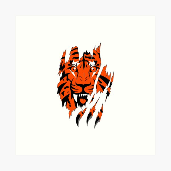 Cincinnati Bengals Logo Art Metal Print