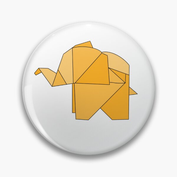 Item preview, Yellow origami elephant  designed and sold by CalliesArt.