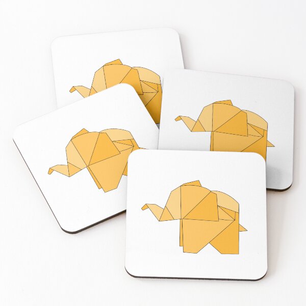 Item preview, Yellow origami elephant  designed and sold by CalliesArt.