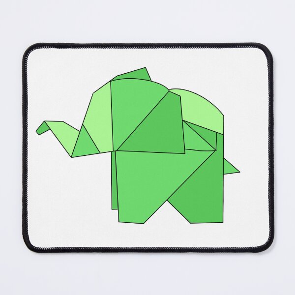 Item preview, Green origami elephant  designed and sold by CalliesArt.
