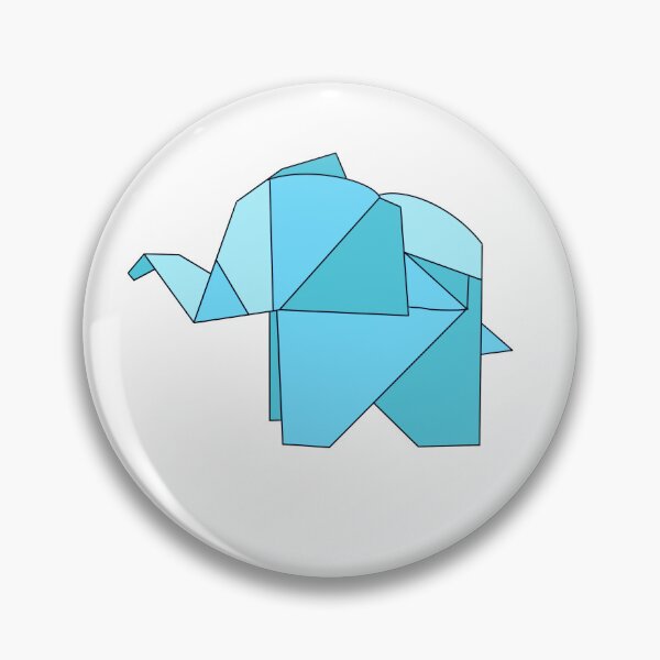 Item preview, Blue origami elephant  designed and sold by CalliesArt.