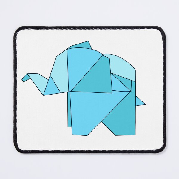 Item preview, Blue origami elephant  designed and sold by CalliesArt.