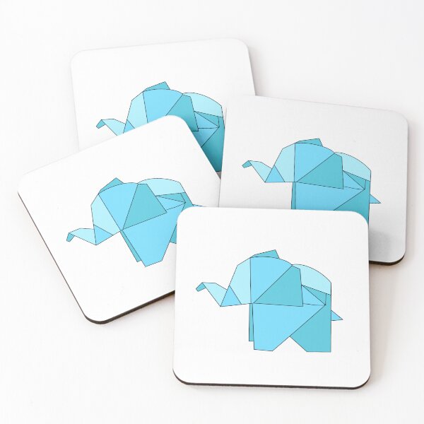 Item preview, Blue origami elephant  designed and sold by CalliesArt.