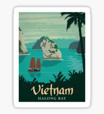 Vintage Travel Poster - Vietnam Sticker