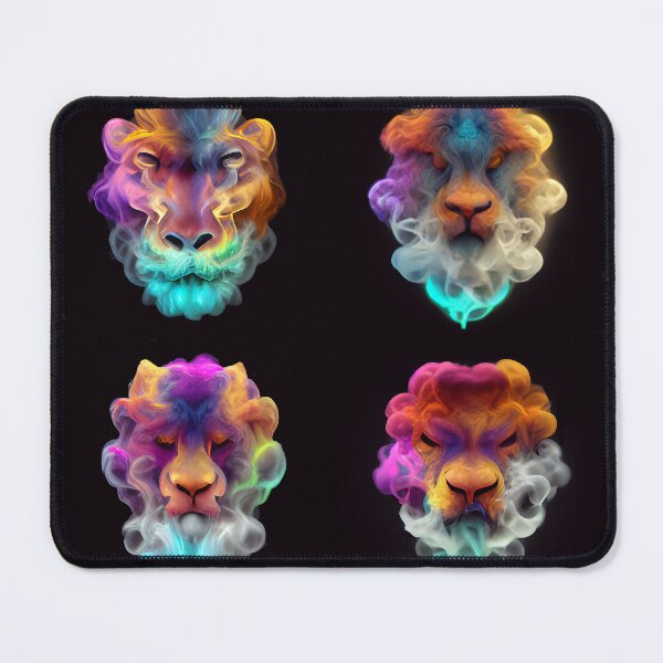 Item preview, Lions in Smoke Art - Created by A.I. designed and sold by Created-by-AI.
