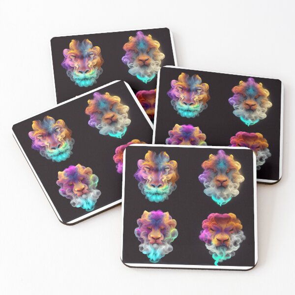 Item preview, Lions in Smoke Art -  Created by A.I. designed and sold by Created-by-AI.