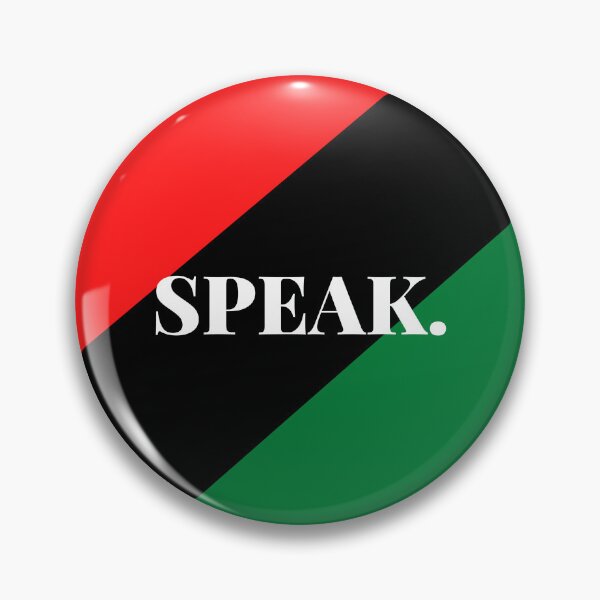 Item preview, Inspirational words: SPEAK (Pan-African flag) designed and sold by AfricanProverbs.