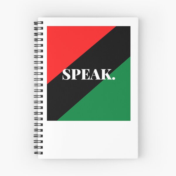 Item preview, Inspirational words: SPEAK (Pan-African flag) designed and sold by AfricanProverbs.