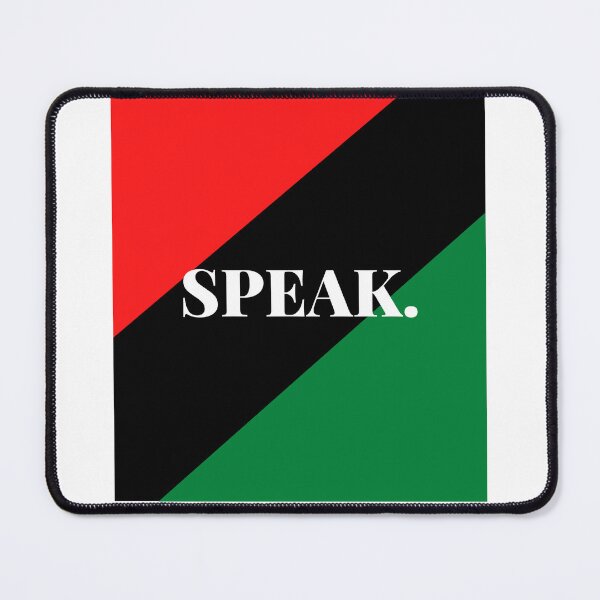 Item preview, Inspirational words: SPEAK (Pan-African flag) designed and sold by AfricanProverbs.